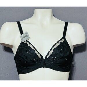 Simone Perele Bra 32D Black Full Coverage Unlined Underwired